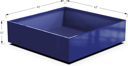 Plantercraft Powder-Coated Aluminum Planter Box - Square Cube - Metal All Weather | Indoor Outdoor | Made in USA | Fully Assembled