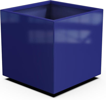 Plantercraft Powder-Coated Aluminum Planter Box - Square Cube - Metal All Weather | Indoor Outdoor | Made in USA | Fully Assembled