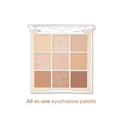 Dasique Shadow Palette #07 Milk Latte l Cruelty-Free l 9 Blendable Shades in Smooth Matte and Shimmer Finishes with Gorgeous Pearls