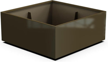 Plantercraft Powder-Coated Aluminum Planter Box - Square Cube - Metal All Weather | Indoor Outdoor | Made in USA | Fully Assembled