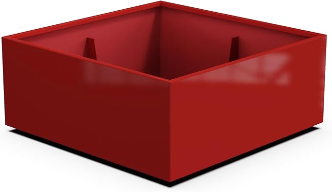 Plantercraft Powder-Coated Aluminum Planter Box - Square Cube - Metal All Weather | Indoor Outdoor | Made in USA | Fully Assembled