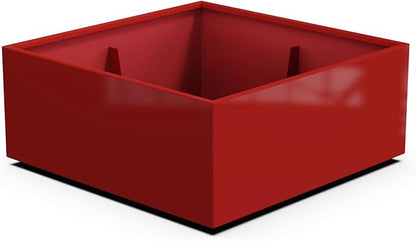 Plantercraft Powder-Coated Aluminum Planter Box - Square Cube - Metal All Weather | Indoor Outdoor | Made in USA | Fully Assembled