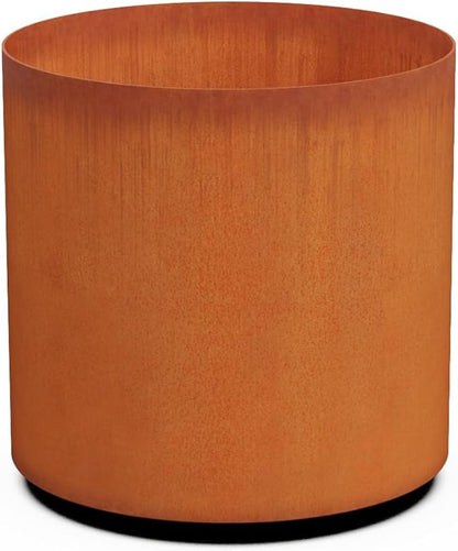 Plantercraft Corten Steel Garden Planter Round Heavy Duty Metal | Made in USA | Fully Assembled | Commercial Residential Outdoor