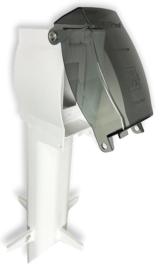 iMBAPrice GPD19W-2 White Landscape Lighting & Outlet Enclosure, 2-Pack – 19.5" Low-Profile Weather-Resistant Outdoor Garden Posts with Covers