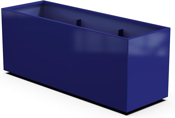 Plantercraft Powder-Coated Aluminum Planter Box - Rectangle - Metal All Weather | Indoor Outdoor | Made in USA | Fully Assembled