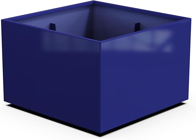 Plantercraft Powder-Coated Aluminum Planter Box - Square Cube - Metal All Weather | Indoor Outdoor | Made in USA | Fully Assembled