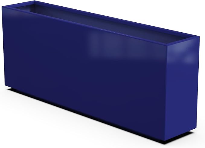 Plantercraft Powder-Coated Aluminum Planter Box - Rectangle - Metal All Weather | Indoor Outdoor | Made in USA | Fully Assembled
