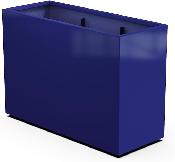 Plantercraft Powder-Coated Aluminum Planter Box - Rectangle - Metal All Weather | Indoor Outdoor | Made in USA | Fully Assembled