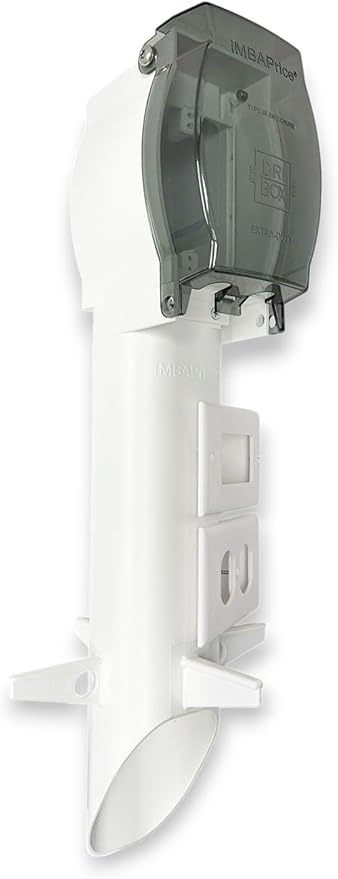 iMBAPrice GPD19W-2 White Landscape Lighting & Outlet Enclosure, 2-Pack – 19.5" Low-Profile Weather-Resistant Outdoor Garden Posts with Covers