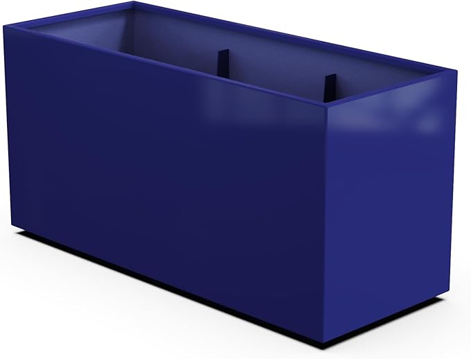 Plantercraft Powder-Coated Aluminum Planter Box - Rectangle - Metal All Weather | Indoor Outdoor | Made in USA | Fully Assembled