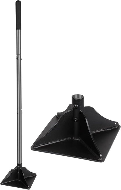 Walensee Steel Tamper 48 inch Steel Handle 10"x10" Garden Tamper with Rubber Grip for Laborsaving All-Steel Tamper Heavy Duty Ideal Tool for Leveling Ground Installing pavers and Repairing Blacktop