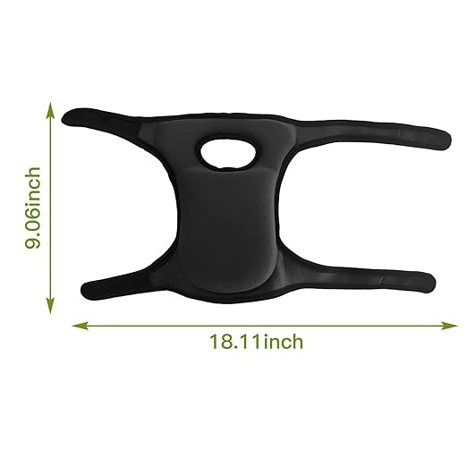 Gardening Knee Pads for Women Men Neoprene Adjustable Straps with Non-Slip Cap Comfortable Cushion for Yard Work Cleaning Flooring, Black