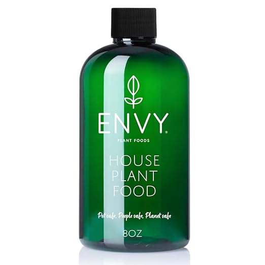 ENVY House Plant Food – Advanced Liquid Fertilizer for Indoor Plants – All-Purpose One-Part Formula for Stronger Roots, Greener Leaves & Faster Growth (8oz)