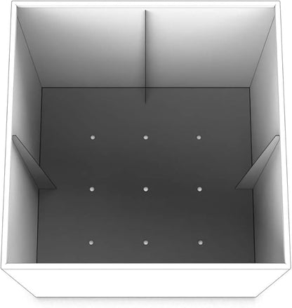 Plantercraft Powder-Coated Aluminum Planter Box - Square Cube - Metal All Weather | Indoor Outdoor Commercial Residential | Made in USA | Fully Assembled