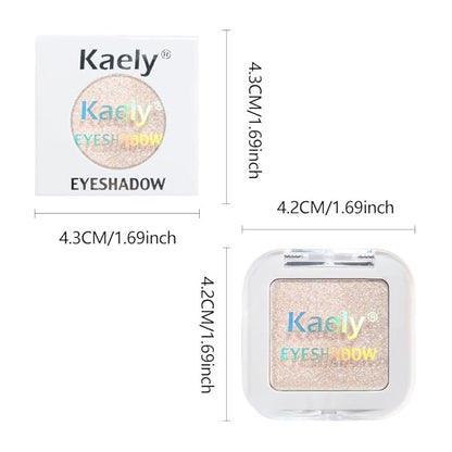 evpct Pear White Shimmer Single Eye shadow Palette Makeup for Older Women, Glitter Sparkly Pearl Shimmer Cream Eyeshadow Palette Brightener Make up, High Pigment Waterproof Monochrome Mini Eyeshadow