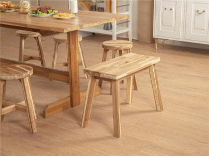 Solid Wood Bench for Entryway, Make Up Bench, Bed Bench, Dining, Plant Stand - Wooden Bench Indoor (26 inches)