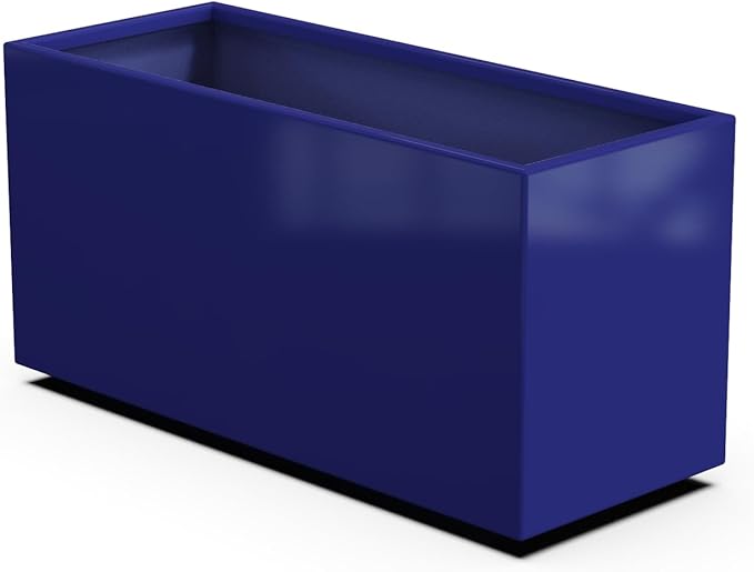Plantercraft Powder-Coated Aluminum Planter Box - Rectangle - Metal All Weather | Indoor Outdoor | Made in USA | Fully Assembled