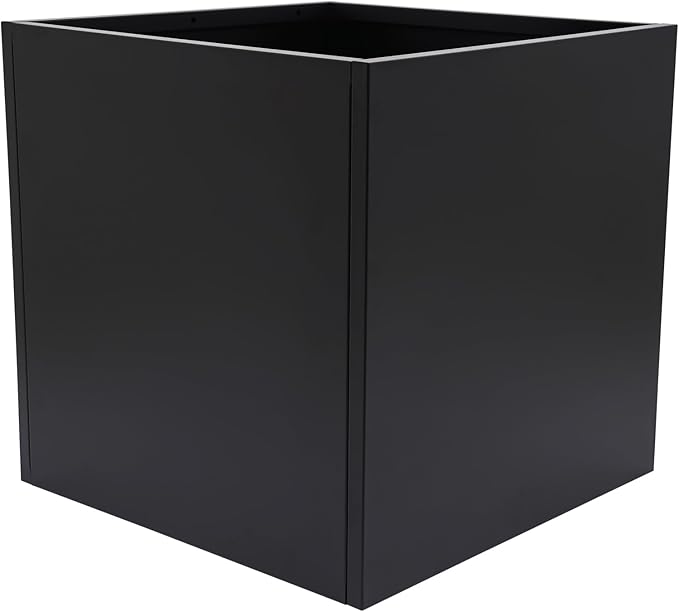 Steel Planter Box, 26" x 26" x 26" Square Planter Metal Box Tall Planters Heavy Duty Plant Boxes for Indoor Outdoor Tall Plants, Flowers or Shrubs (Black, 26" x 26" x 26")