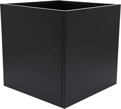 Steel Planter Box, 26" x 26" x 26" Square Planter Metal Box Tall Planters Heavy Duty Plant Boxes for Indoor Outdoor Tall Plants, Flowers or Shrubs (Black, 26" x 26" x 26")
