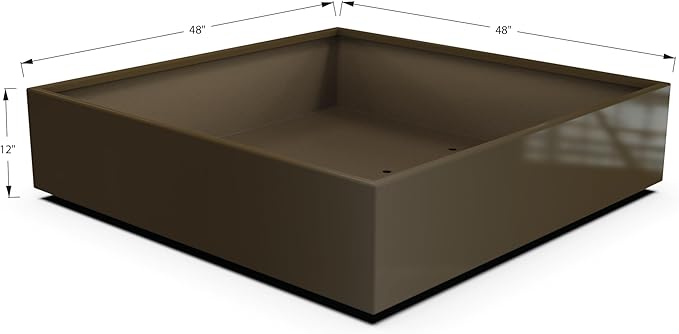 Plantercraft Powder-Coated Aluminum Planter Box - Square Cube - Metal All Weather | Indoor Outdoor | Made in USA | Fully Assembled