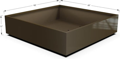 Plantercraft Powder-Coated Aluminum Planter Box - Square Cube - Metal All Weather | Indoor Outdoor | Made in USA | Fully Assembled