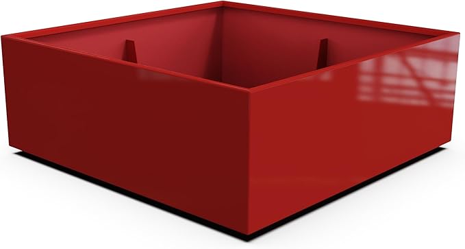 Plantercraft Powder-Coated Aluminum Planter Box - Square Cube - Metal All Weather | Indoor Outdoor | Made in USA | Fully Assembled