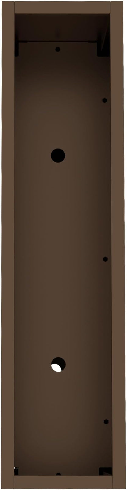 Casaphoriar Metal Planter Box 36"x9"x28", Rectangular Planter with Inner Shelf and Drainage Holes, Perfect for Outdoor Patio and Balcony Decor, Brown