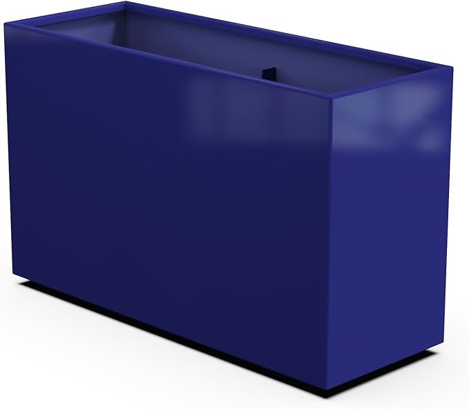 Plantercraft Powder-Coated Aluminum Planter Box - Rectangle - Metal All Weather | Indoor Outdoor | Made in USA | Fully Assembled