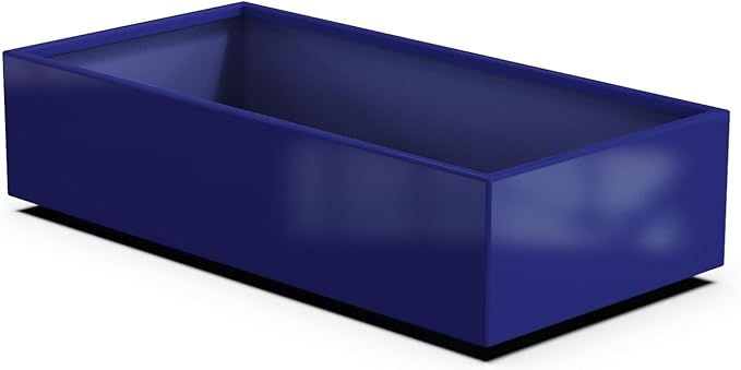 Plantercraft Powder-Coated Aluminum Planter Box - Rectangle - Metal All Weather | Indoor Outdoor | Made in USA | Fully Assembled