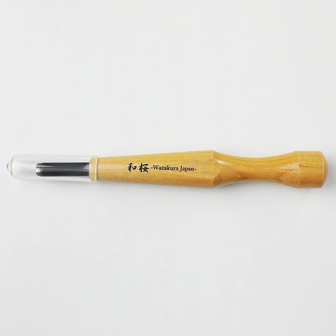 Wazakura Made in Japan Bonsai Chisel Hand Round Gouge Carving Tool 0.2 in (6 mm) for Jin Shari Making, DIY Woodcarving Knife for Experts and Beginners (Round Gouge 6 mm)
