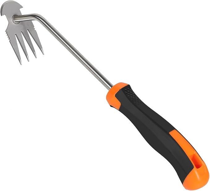 Weed Remover Tool, 2023 New Durable Garden Weed Tool, Portable Garden Weeding Tool for Vegetable Gardening Backyard Farm Planting & Weeding (Rubber Handle)