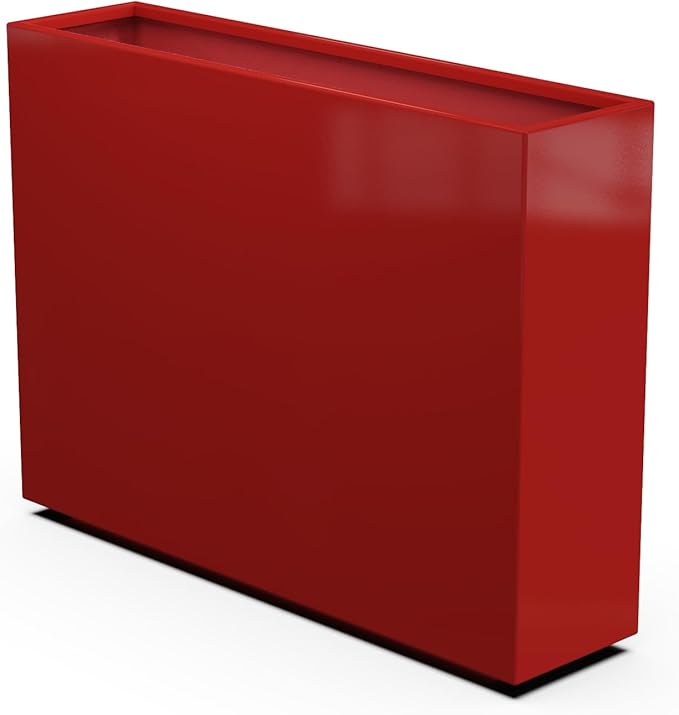 Plantercraft Powder-Coated Aluminum Planter Box - Rectangle - Metal All Weather | Indoor Outdoor | Made in USA | Fully Assembled