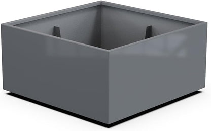 Plantercraft Powder-Coated Aluminum Planter Box - Square Cube - Metal All Weather | Indoor Outdoor | Made in USA | Fully Assembled