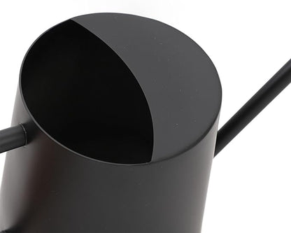 1L/33.8oz Wood Handle Long Spout Watering Can Stainless Steel Plant Watering Pot Garden Green Plant Flower Watering Kettle for Indoor Outdoor Plants Garden Flower (Black)