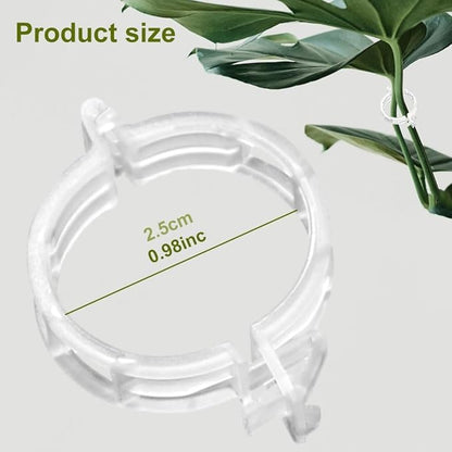 Secured Plastic Plant Clip, 2025 Upgrade Plant Support Clips Reusable Garden Clips, Garden Clips for Climbing Plants, Plastic Trellis Clips Tomato Grape Vine Vegetables Plant Fixing Clips (100, Green)