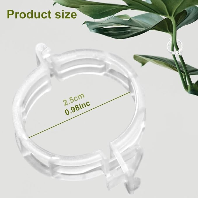 Secured Plastic Plant Clip, 2025 Upgrade Plant Support Clips Reusable Garden Clips, Garden Clips for Climbing Plants, Plastic Trellis Clips Tomato Grape Vine Vegetables Plant Fixing Clips (200, White)
