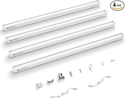 Grow Lights for Indoor Plants 2FT, Sun-Like Full Spectrum 5000K Grow Light, 60W(4 x 15W), T5 LED Grow Light Strips for Indoor Plants and Flowers, High PPFD, Linkable, White, 4-Pack