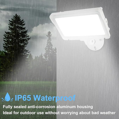 kadision LED Flood Light 50W/40W/30W, 3CCT 3000K/4000K/5000K Selectable, Dusk-to-Dawn Photocell, IP65 Waterproof Adjustable Knuckle Mount Security Lights, 100-277V ETL Listed, White