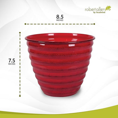 Headwind Robert Allen Ironstone Decorative Planter Avondale Classic Collection, Autumn Blaze, 8-Inch