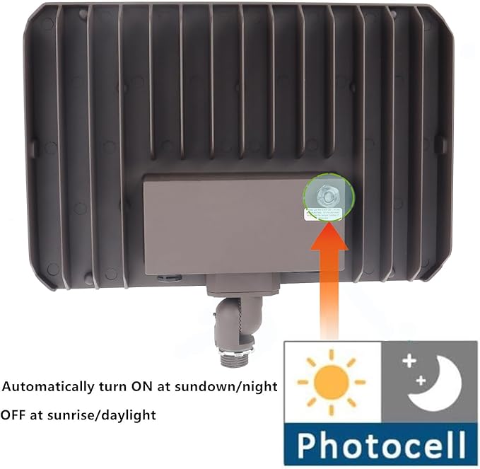 150W Outdoor LED Flood Light Dusk to Dawn with Knuckle, 21000LM 1500W Equivalent, 100-277V 5000K Daylight, ETL Commercial LED Flood Light Fixture, Outdoor Security Lighting for Landscape/Parking Lot
