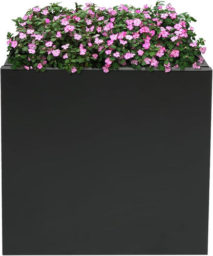 Square Outdoor Planters, Steel Planter Box, Cube Planter Box, Metal Planter Boxes Indoor&Outdoor for Patio, Deck, Yard, Garden (16 x 16 x 16in)
