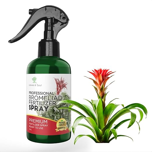 Professional Bromeliad Spray Fertilizer Mist | Pre Mixed for Weekly Use | Gentle Blend & Gardening Supplies | 8 oz Bottle