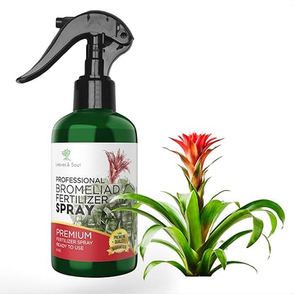 Professional Bromeliad Spray Fertilizer Mist | Pre Mixed for Weekly Use | Gentle Blend & Gardening Supplies | 8 oz Bottle