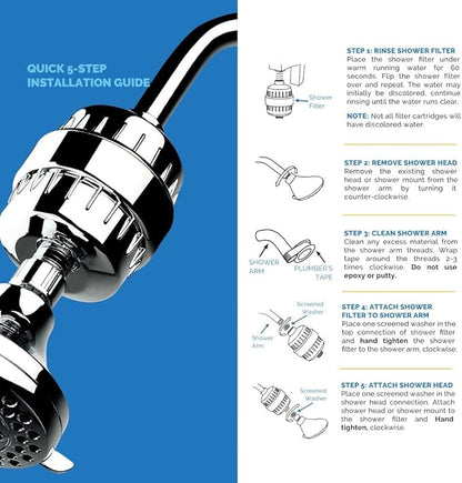 AquaBliss High Output Revitalizing Shower Filter - Reduces Dry Itchy Skin, Dandruff, Eczema, and Dramatically Improves The Condition of Your Skin, Hair and Nails - Matte Gold (SF100-GD)