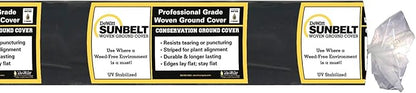 Dewitt 7-Pack Sunbelt Weed Barrier Fabric 3.2 oz, 4 x 300 Feet – Heavy-Duty Ground Cover Mat for Greenhouse Floors, Garden Rows, Raised Beds, Yard Gardening, and Outdoor Landscape Protection