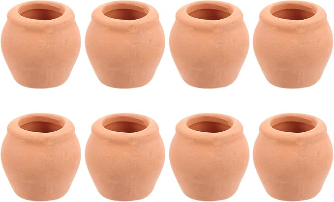 COHEALI 8PCS Mini Terracotta Flower Pots for Succulent Plants Clay Planters for Desktop Windowsill Nursery and Home Decoration
