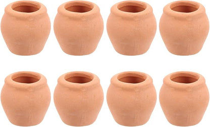 COHEALI 8PCS Mini Terracotta Flower Pots for Succulent Plants Clay Planters for Desktop Windowsill Nursery and Home Decoration