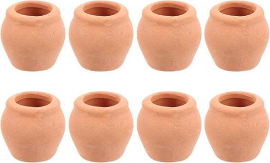 COHEALI 8PCS Mini Terracotta Flower Pots for Succulent Plants Clay Planters for Desktop Windowsill Nursery and Home Decoration