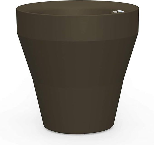 Crescent Garden Rim TruDrop Planter, Self-Watering Plant Pot, 26-Inch (Old Bronze)