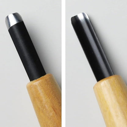 Wazakura Made in Japan Bonsai Chisel Hand Round Gouge Carving Tool 0.2 in (6 mm) for Jin Shari Making, DIY Woodcarving Knife for Experts and Beginners (Round Gouge 6 mm)